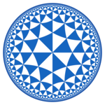 Hyperbolic tiling of the Poincaré disk