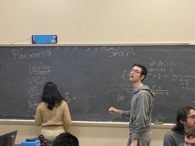Sean at the Board Sean at the Board